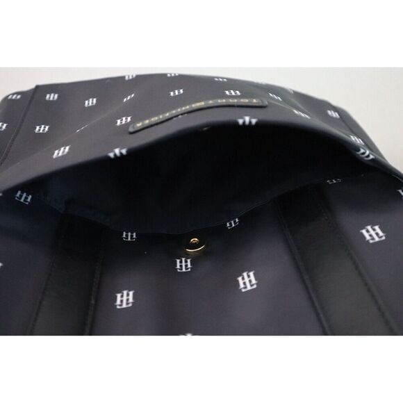 Tommy Hilfiger 69J8441 001 Unisex Black Monogram Nylon Backpack w/Pouch - Picture 14 of 15